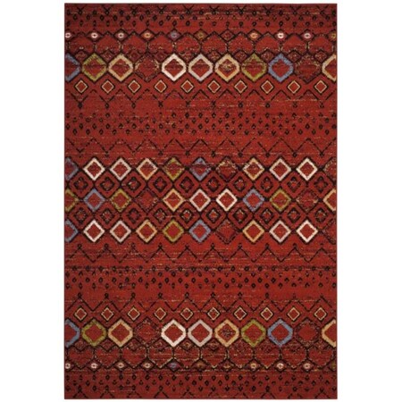 Safavieh 6 ft.-7 in. x 9 ft.-2 in. Amsterdam Power Loomed Medium Rectangle Area Rug Terracotta & Multi AMS108D-7